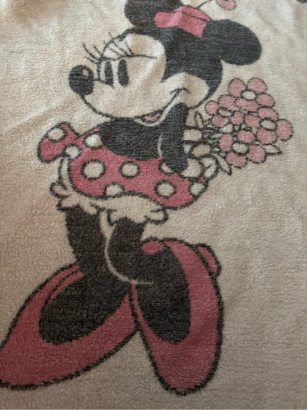 Biederlack Walt Disney Vintage Minnie Mouse EUC reversible child’s blanket coll